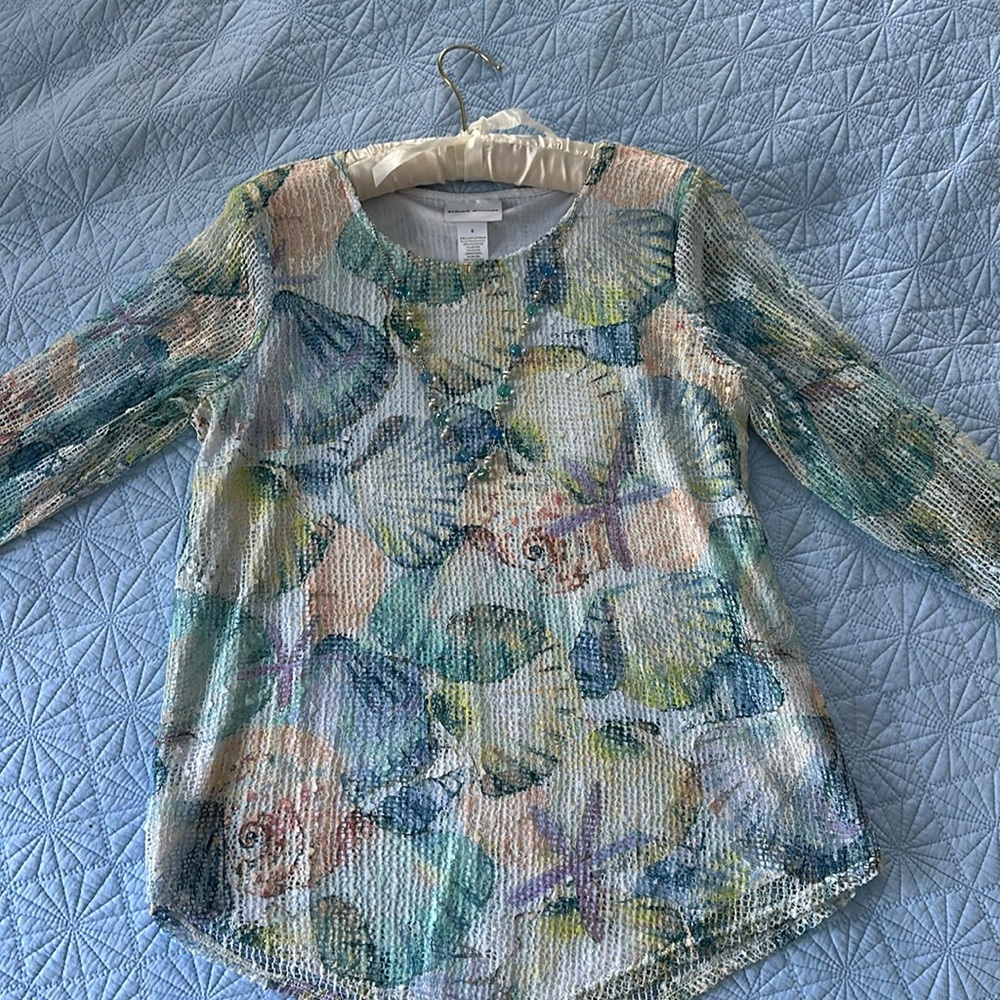 Alfred dunner brand new small seashell top